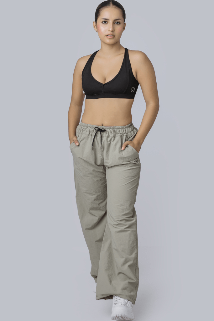 PANTALON PALAZZO VERDE OLIVO