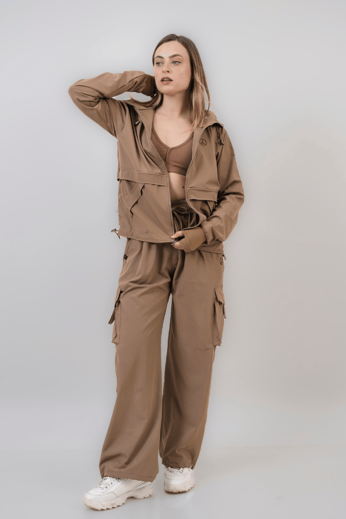 Pack Capuccino: 01 set overtrip + 01 set agora (casaca, cargo, polera y palazzo)