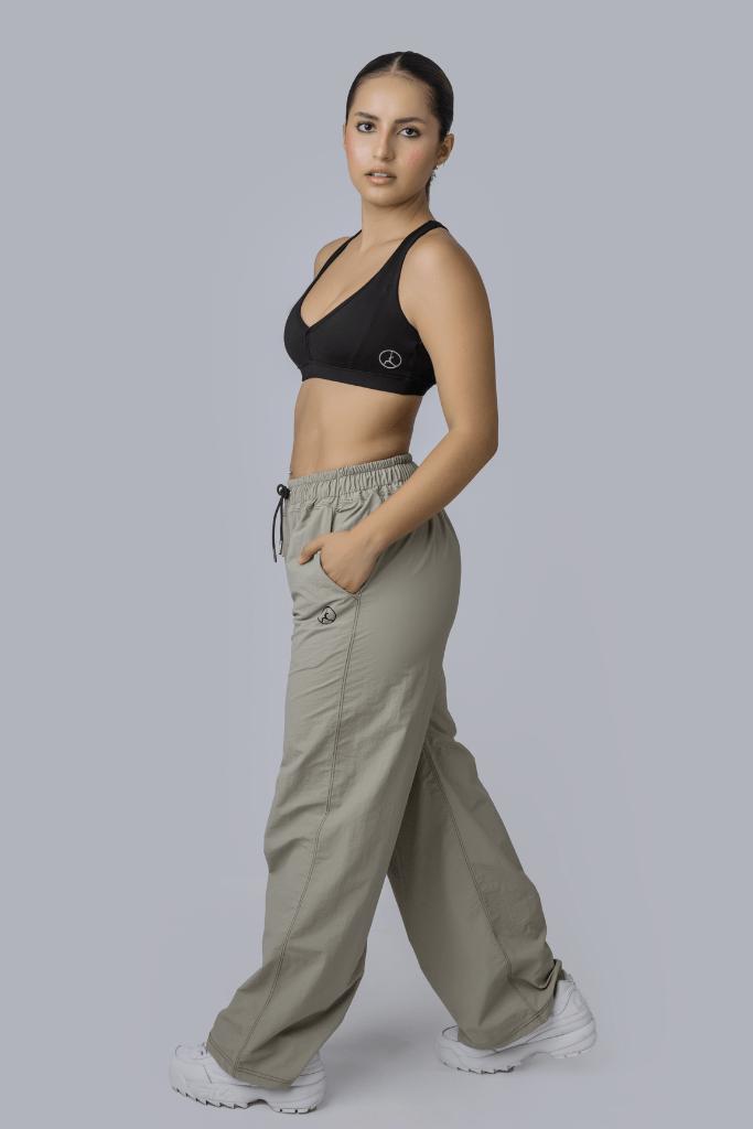 PANTALON PALAZZO VERDE OLIVO