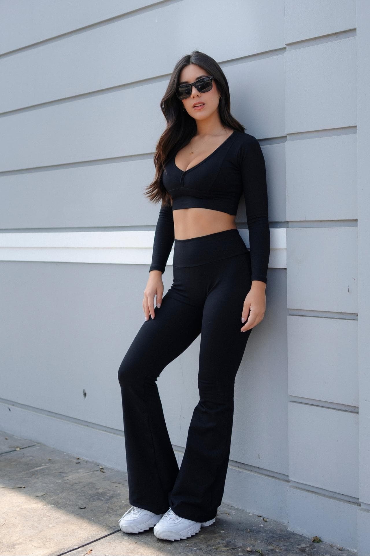TOP LONG FIT BLACK