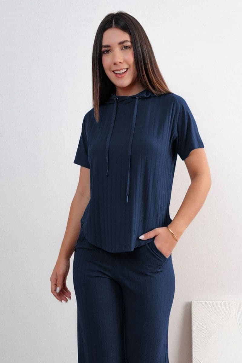 Pack Azul Marino Agora: Palazzo + Polera agora + Polo agora