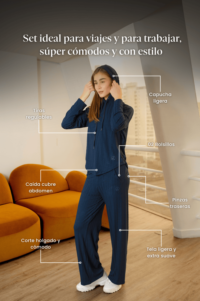 SET AGORA AZUL MARINO (POLERA + PALAZZO)