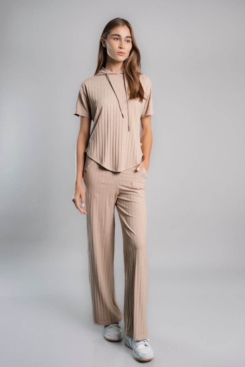 SET AGORA BEIGE (POLERA + PALAZZO)