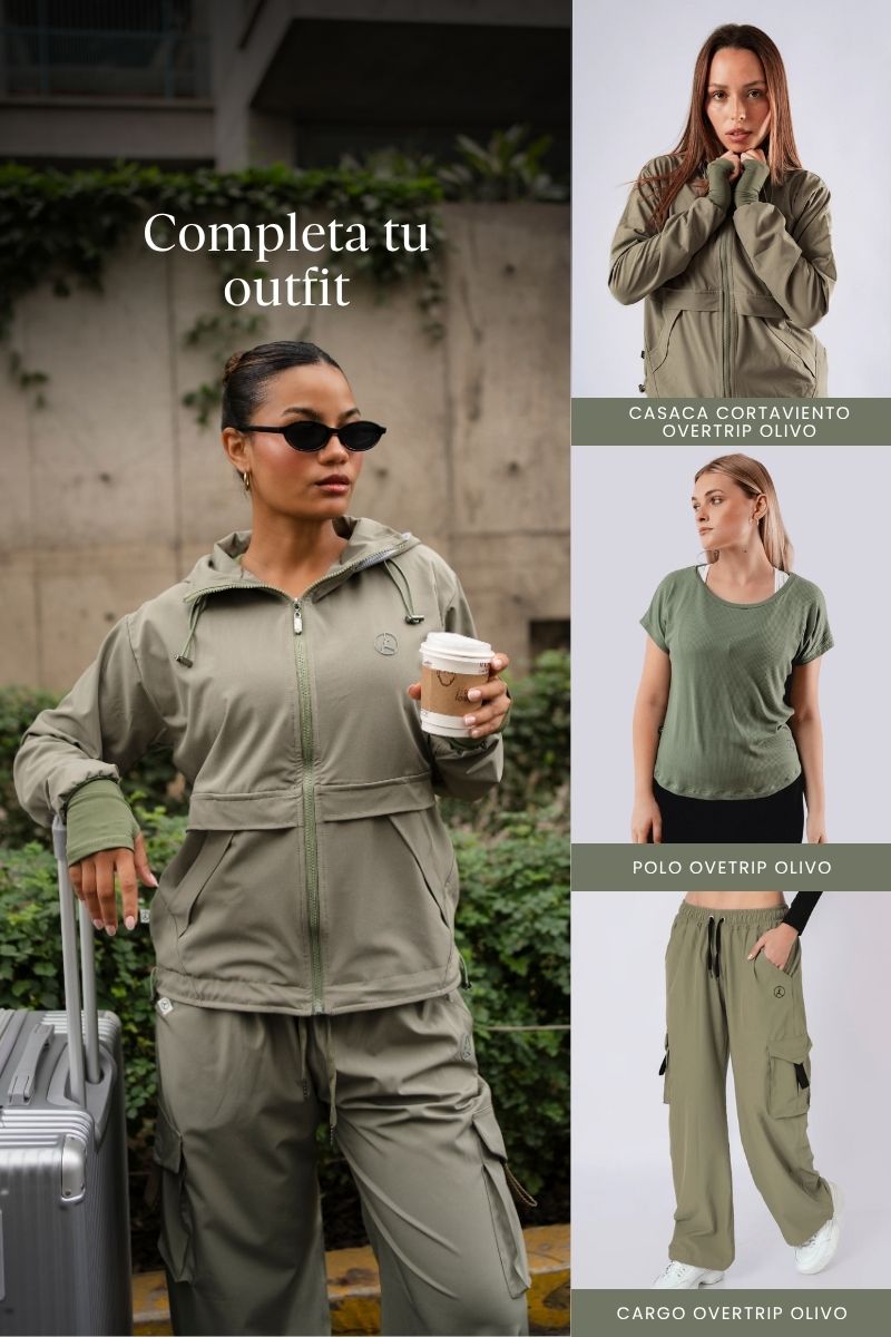 CASACA CORTAVIENTO OVERTRIP OLIVO