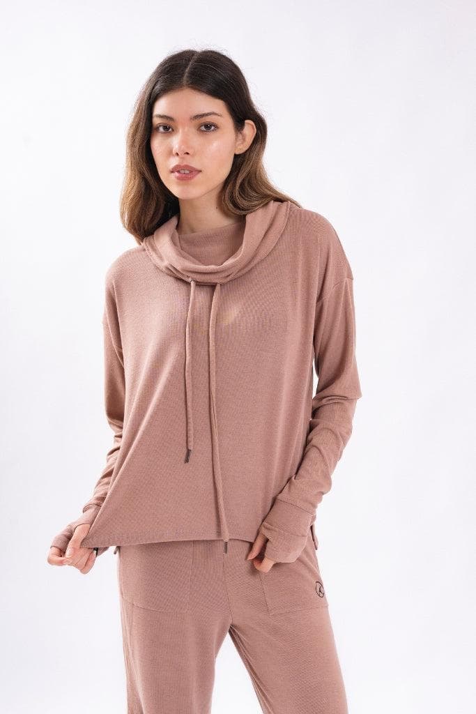 Polera rose cuello alto comfy