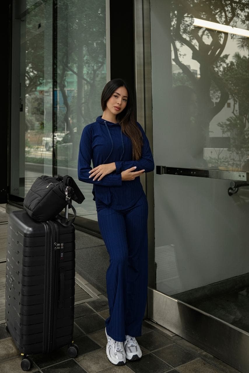 SET AGORA AZUL MARINO (POLERA + PALAZZO)