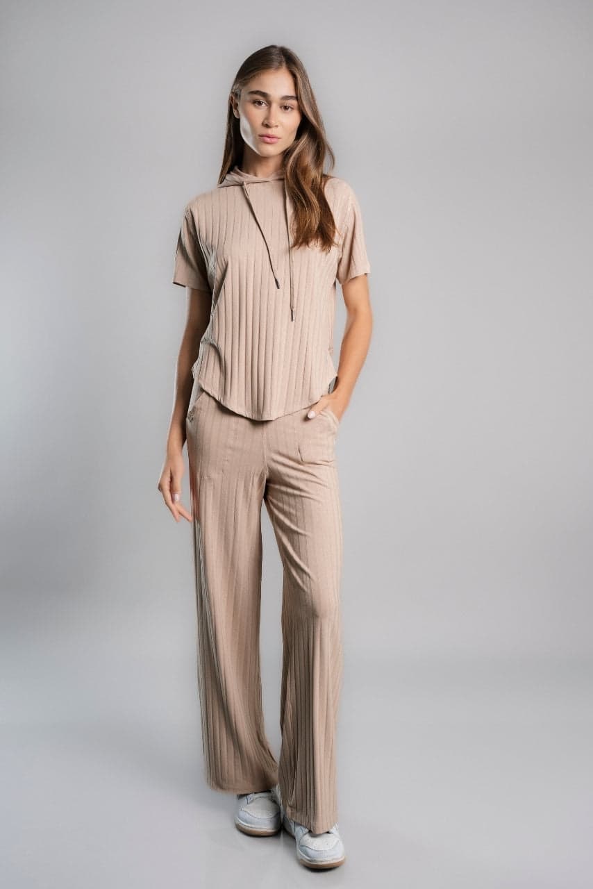SET AGORA BEIGE (POLERA + PALAZZO)