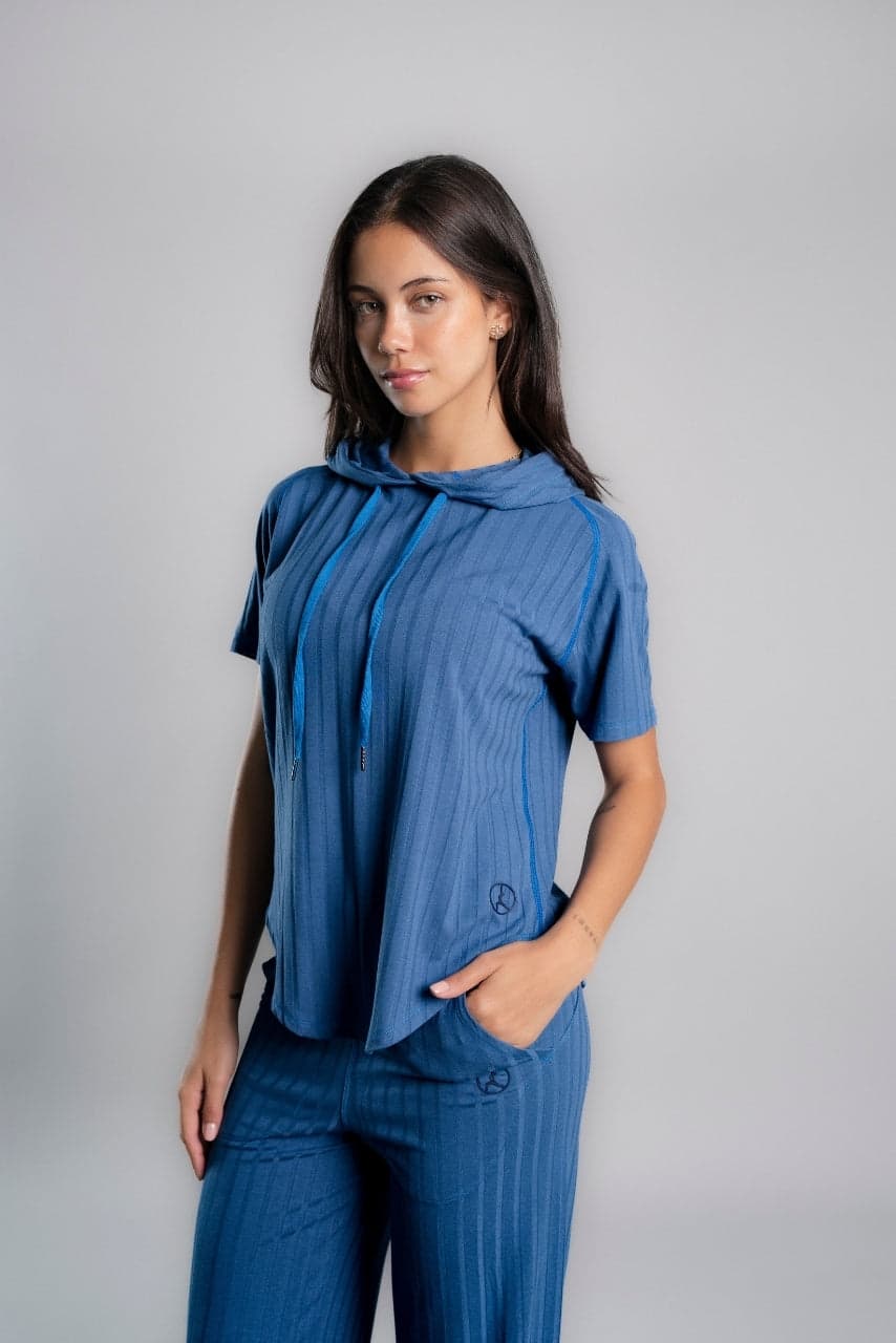 SET AGORA AZUL ACERO (POLERA + PALAZZO)
