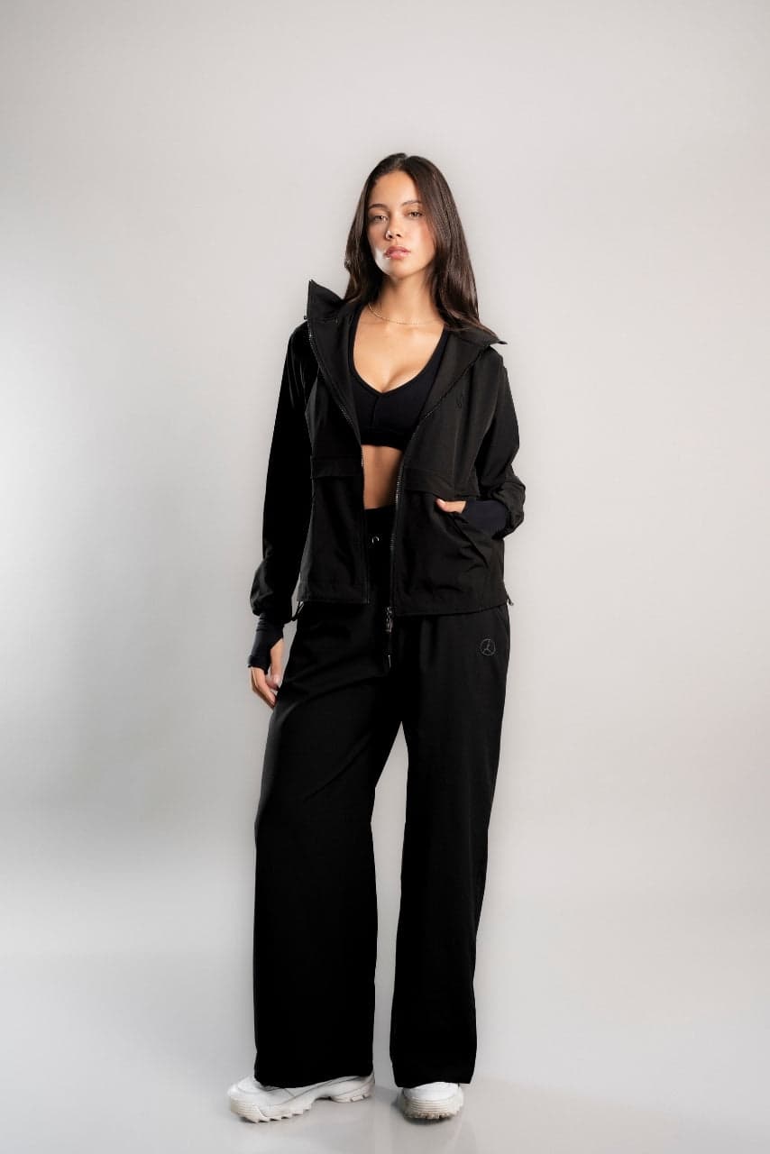 SET OVERTRIP AIR NEGRO (CASACA + PALAZZO)