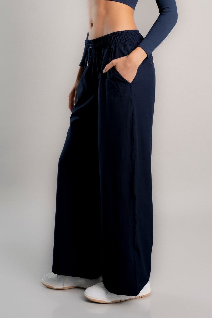 PANTALON PALAZZO AZUL MARINO