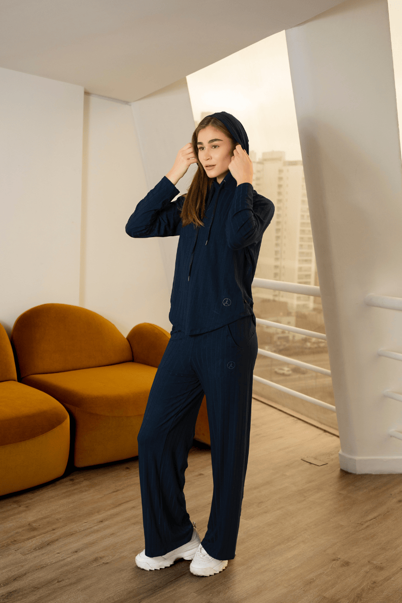 SET AGORA AZUL MARINO (POLERA + PALAZZO)