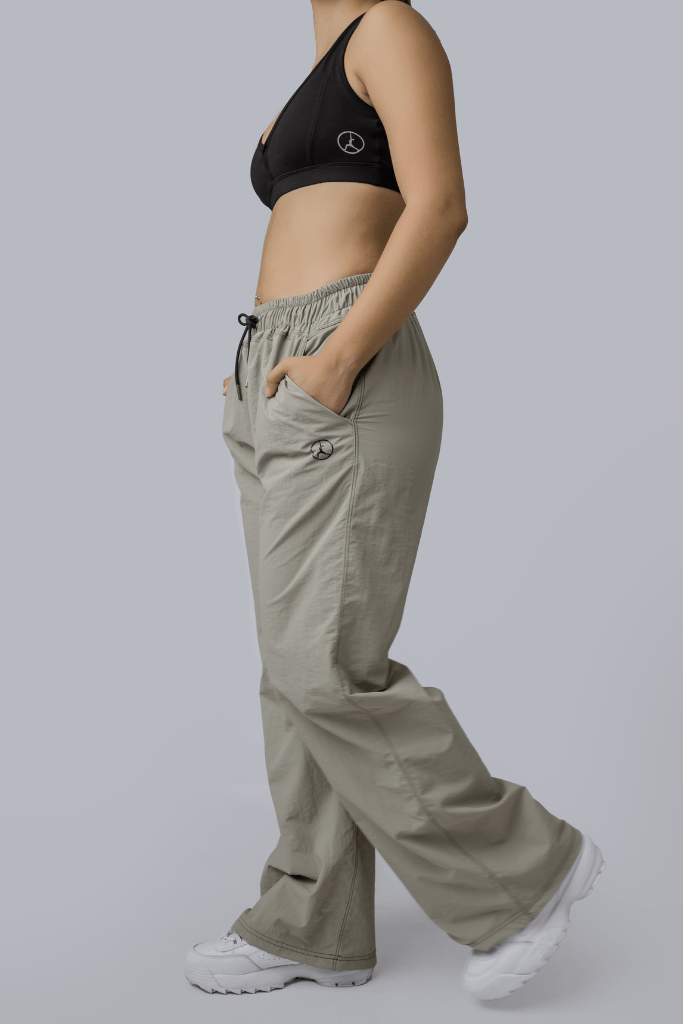 PANTALON PALAZZO VERDE OLIVO