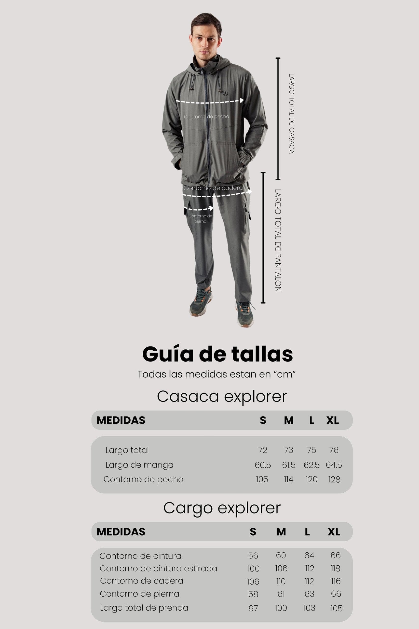 Pack: 02 Set Explorer (2 casacas + 2 cargos)