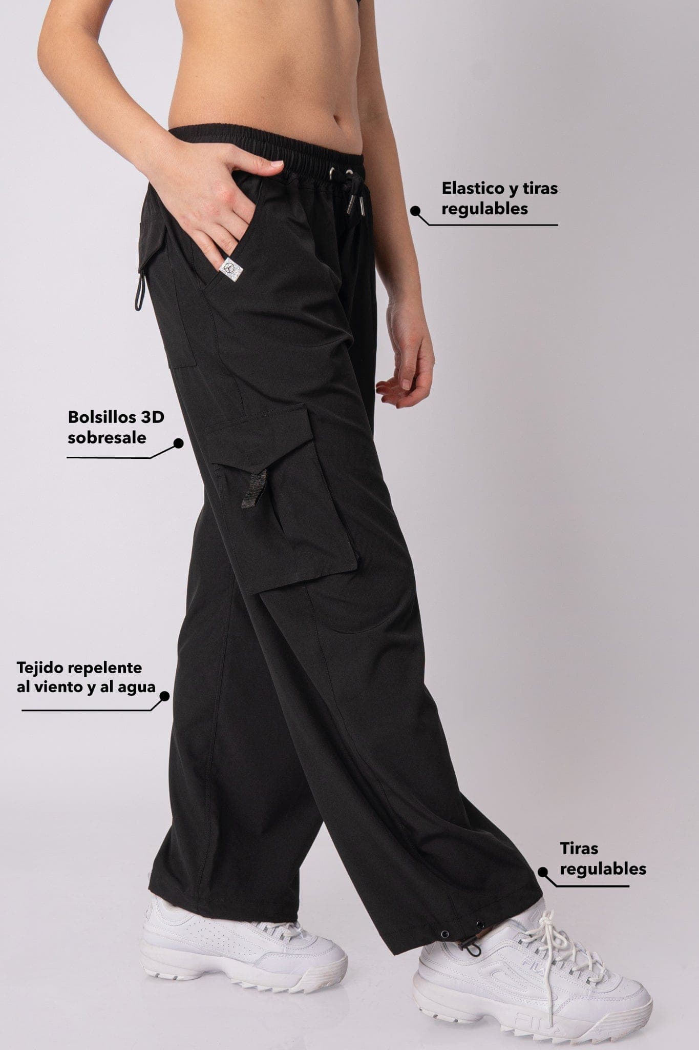 CARGO OVER PANT BLACK