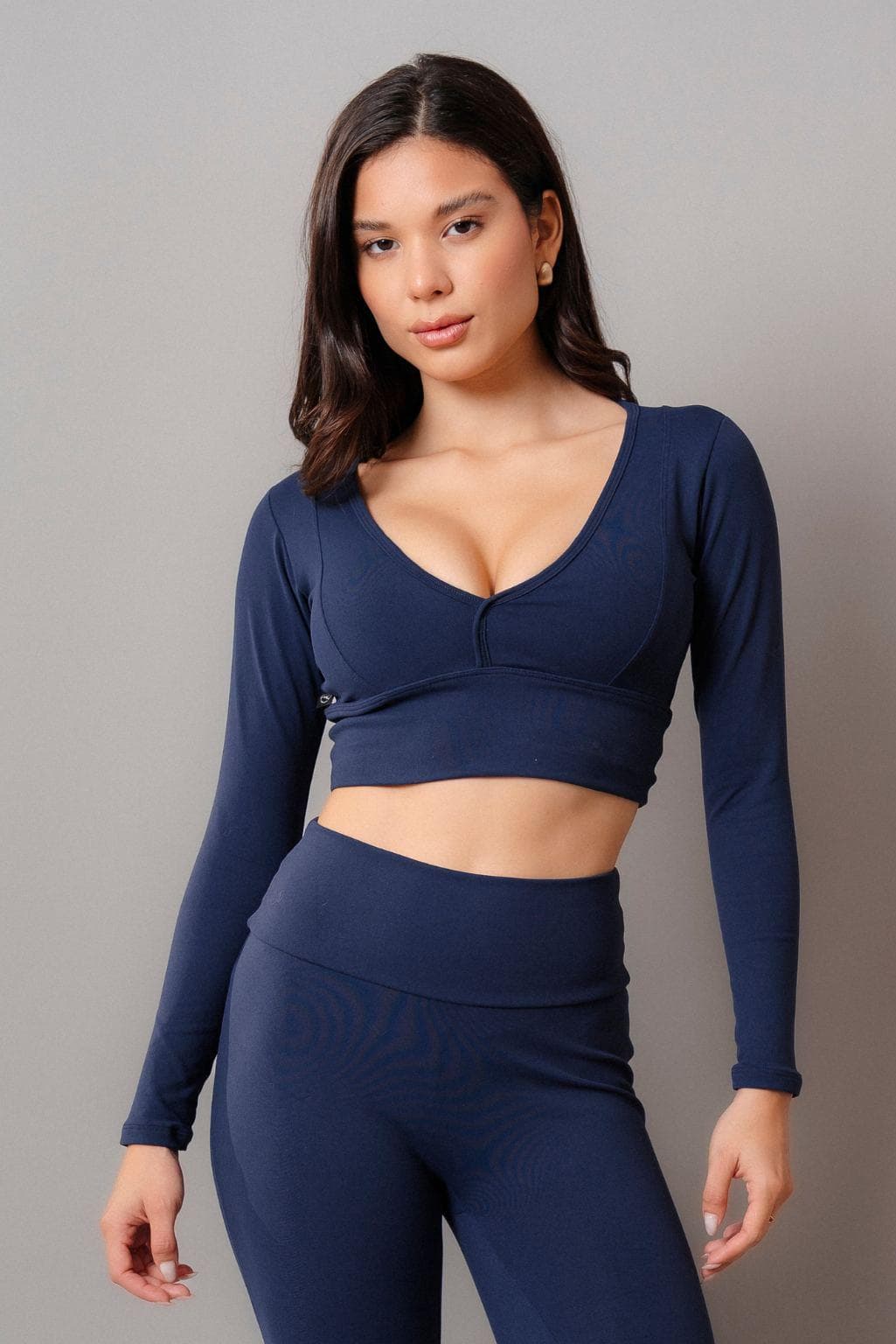 TOP LONG FIT AZUL MARINO
