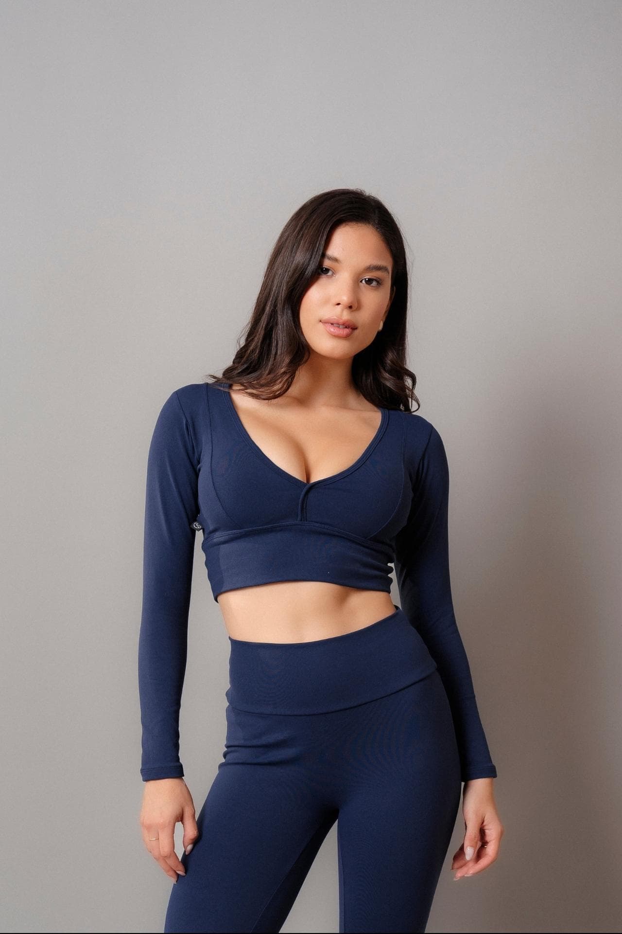 TOP LONG FIT AZUL MARINO