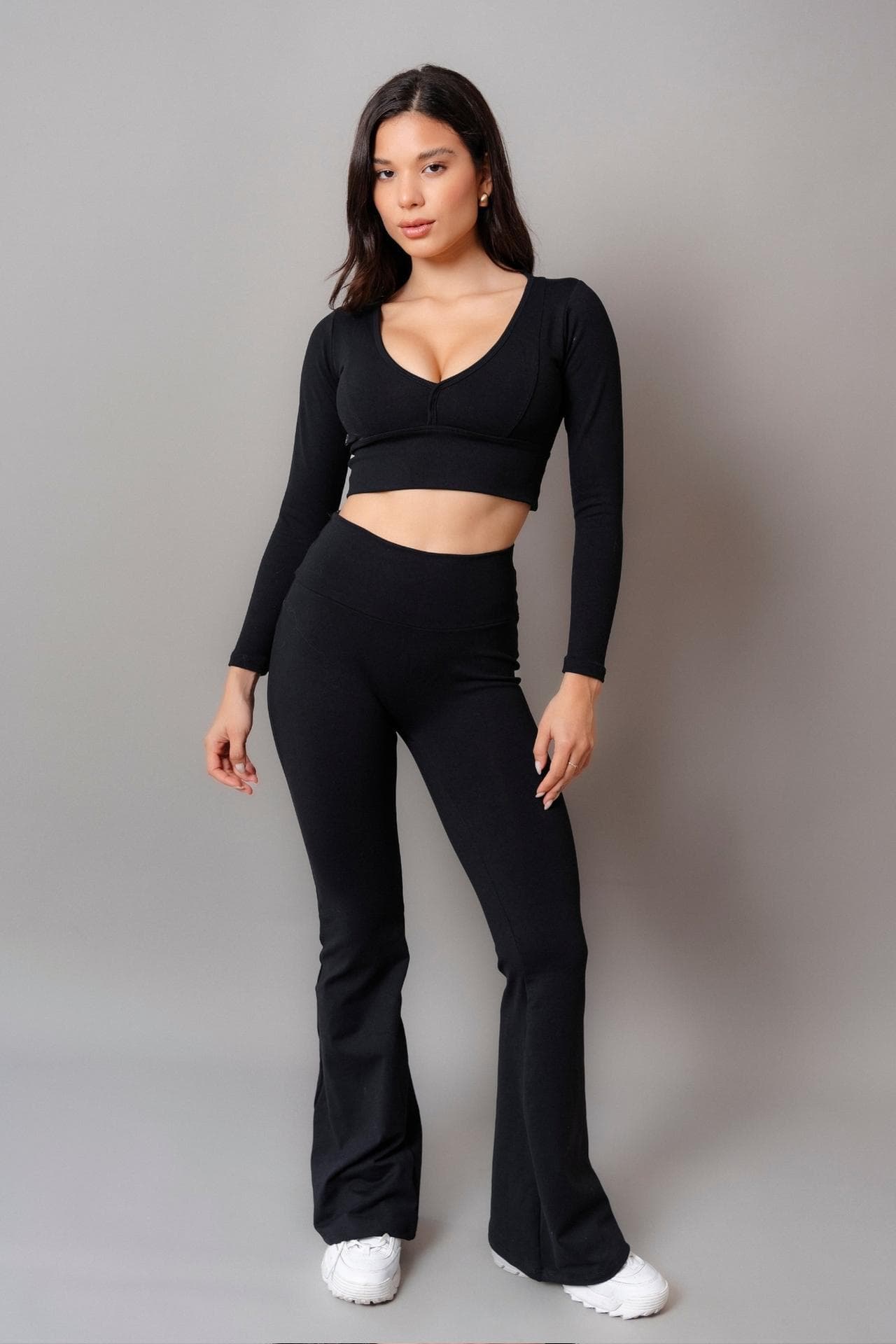 TOP LONG FIT BLACK