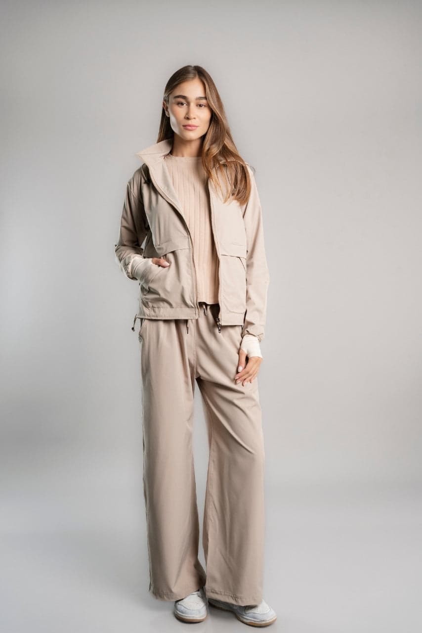 SET OVERTRIP AIR BEIGE (CASACA + PALAZZO)
