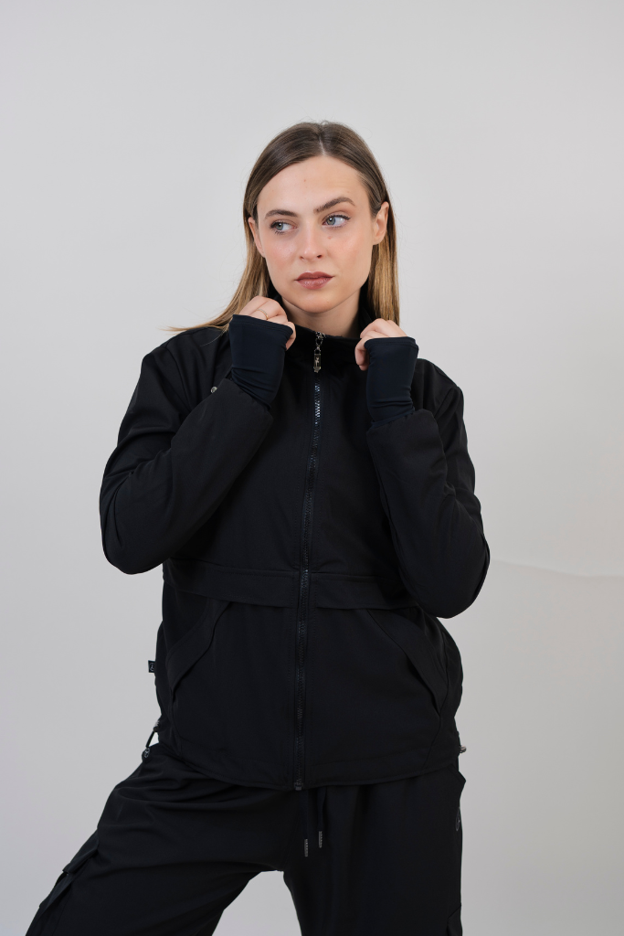 CASACA CORTAVIENTO OVERTRIP BLACK