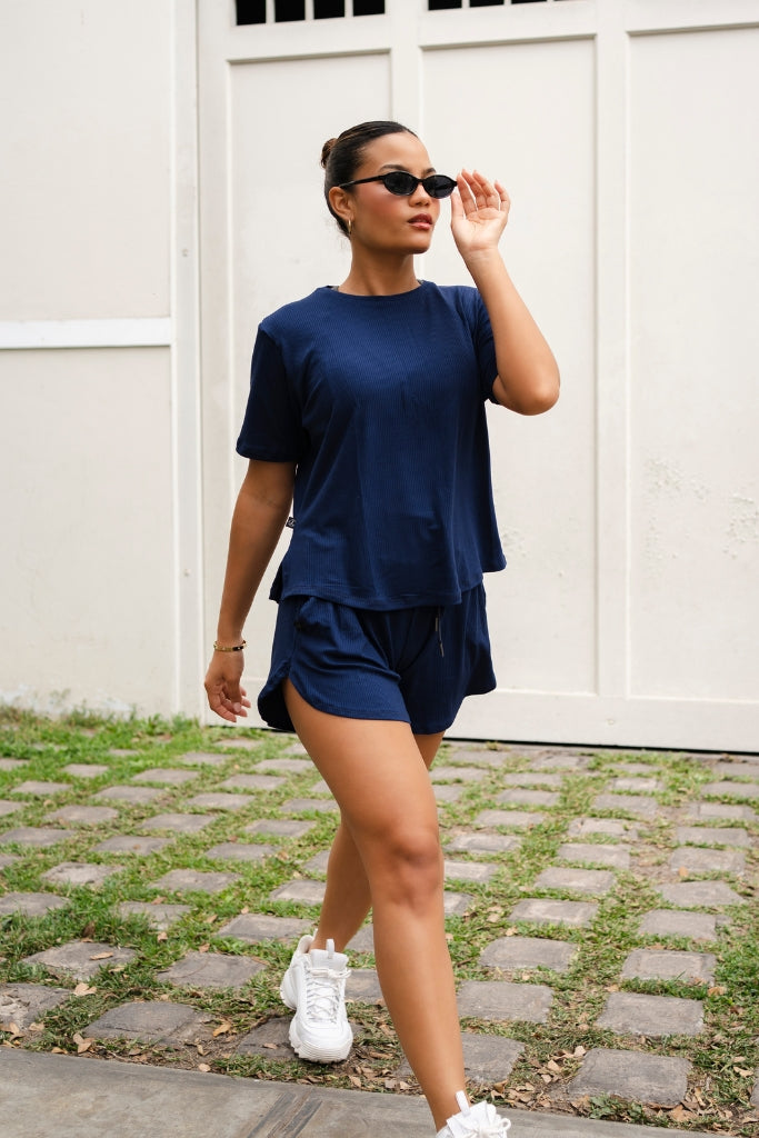 SHORT COMFORT AZUL MARINO