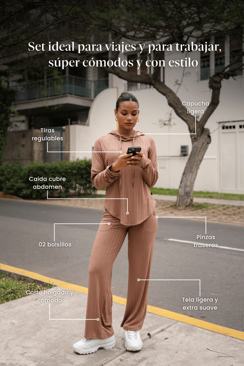 SET AGORA BEIGE LIGHT (POLERA + PALAZZO)