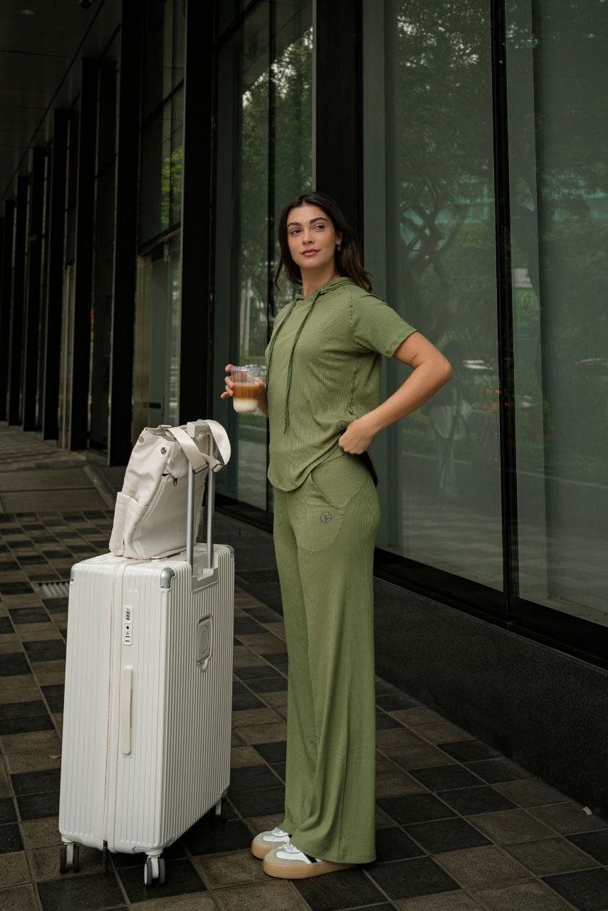SET AGORA VERDE OLIVO  (POLO + PALAZZO)