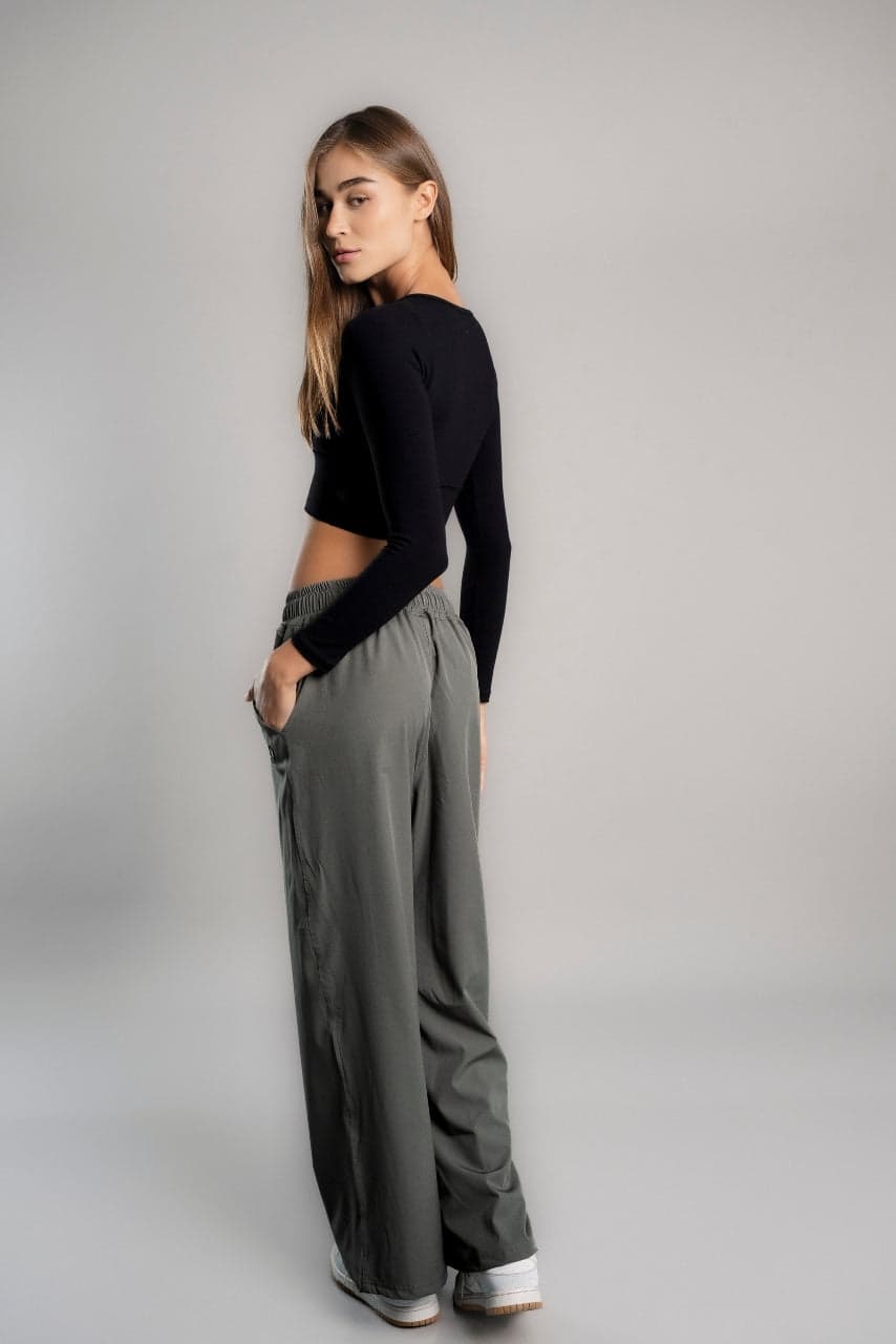 SET OVERTRIP AIR GRIS ARENA (CASACA + PALAZZO)