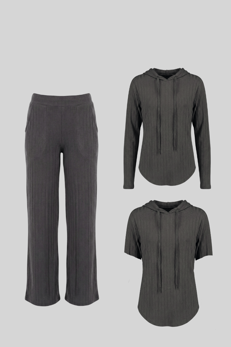 Pack Gris Agora: Palazzo + Polera Agora + Polo Agora