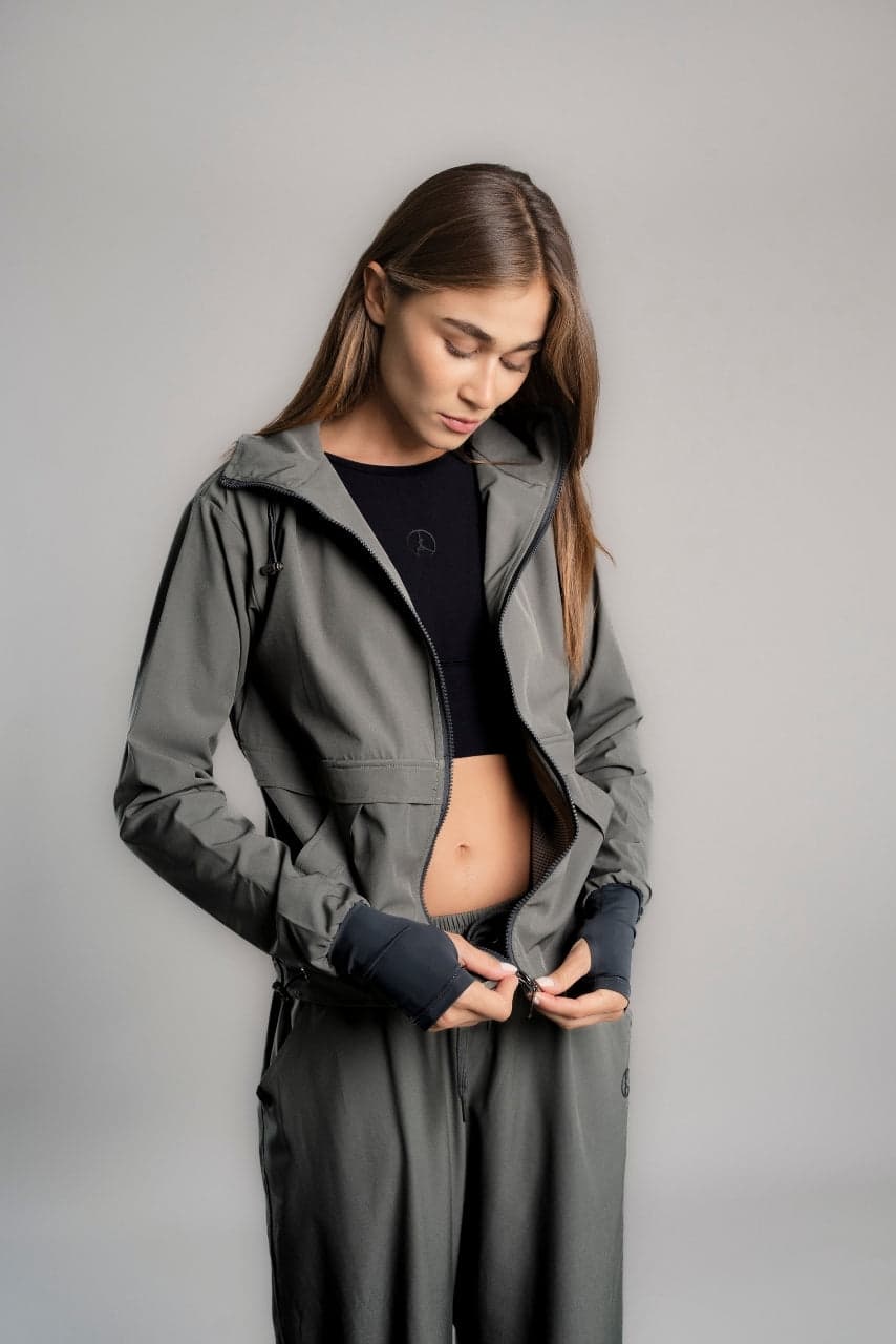 SET OVERTRIP AIR GRIS ARENA (CASACA + PALAZZO)