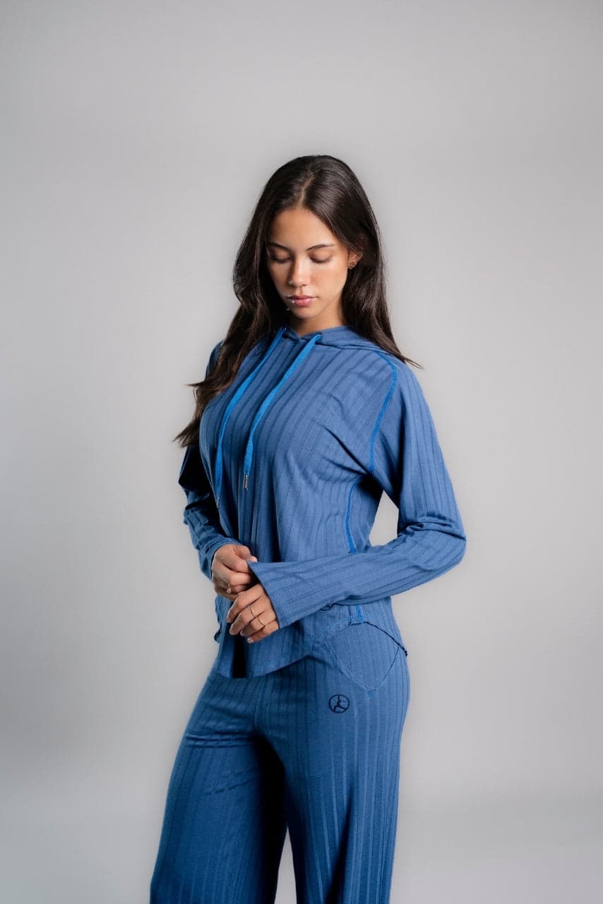 SET AGORA AZUL ACERO (POLERA + PALAZZO)