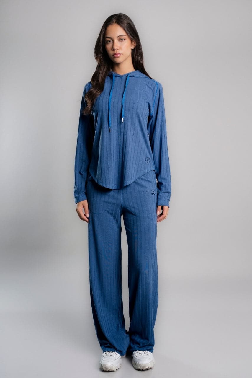 SET AGORA AZUL ACERO (POLERA + PALAZZO)