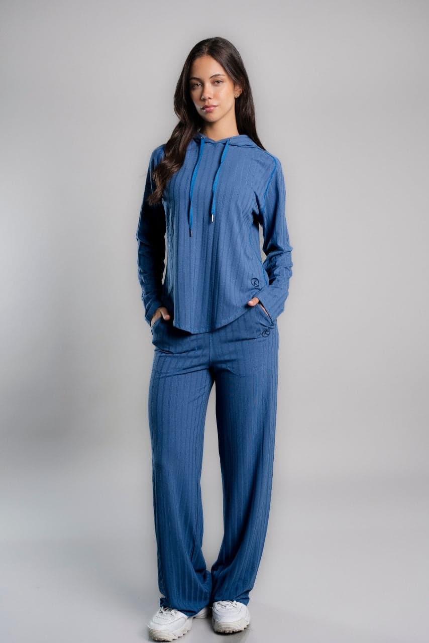 SET AGORA AZUL ACERO (POLERA + PALAZZO)