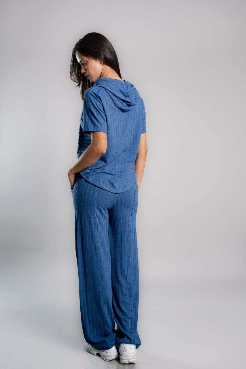 SET AGORA AZUL ACERO (POLERA + PALAZZO)