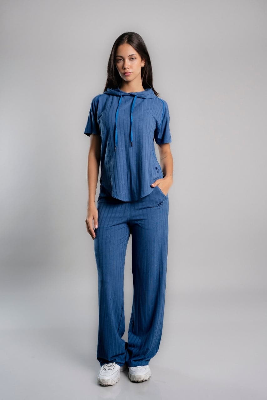SET AGORA AZUL ACERO (POLERA + PALAZZO)