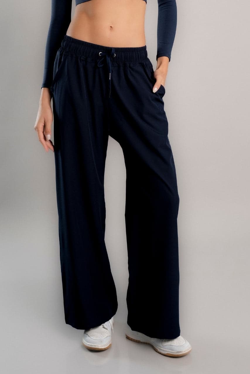 PANTALON PALAZZO AZUL MARINO