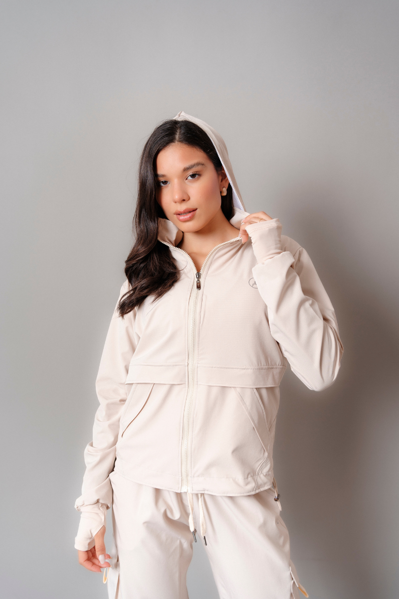 CASACA CORTAVIENTO OVERTRIP NUDE